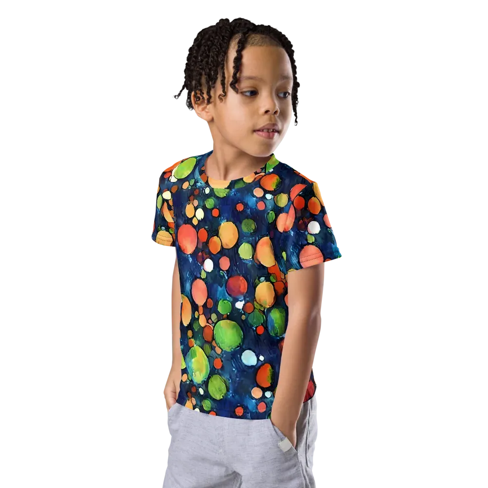 Midnight Orchard on Kids Crew Neck T-Shirt — Left Front