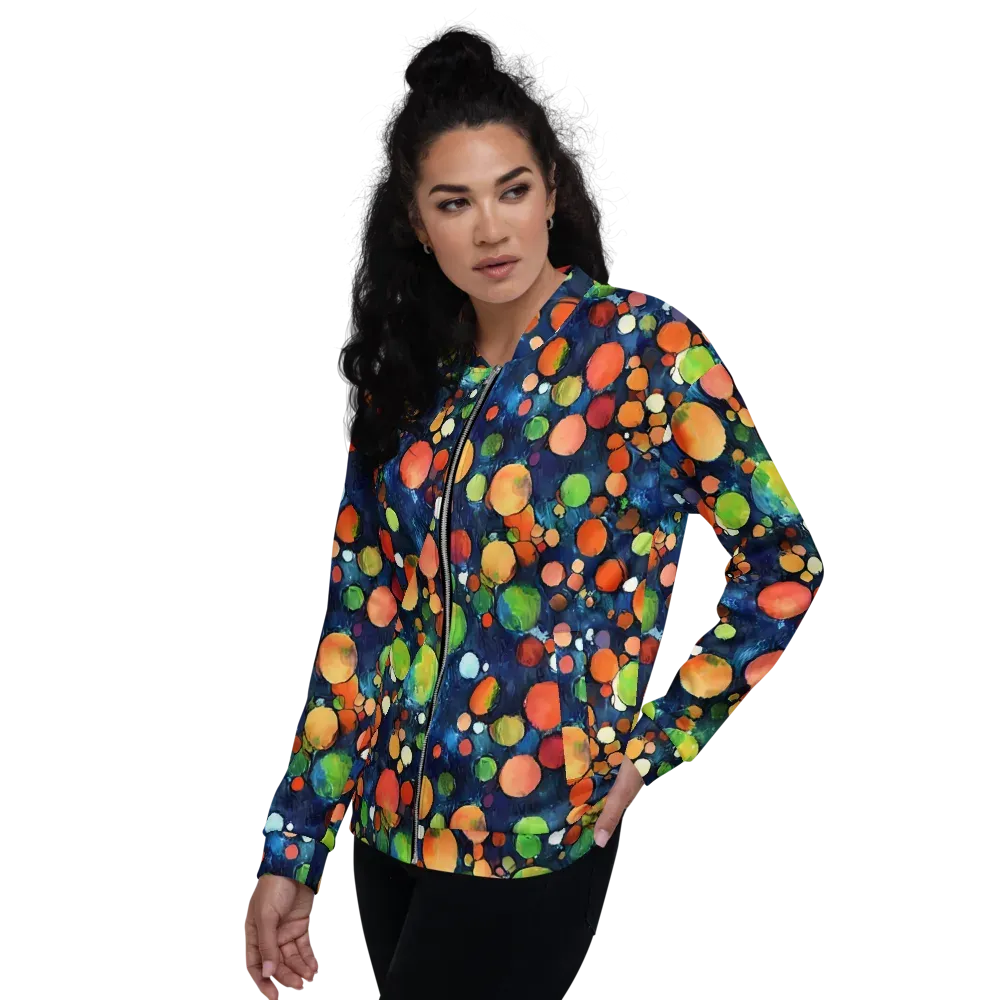 Midnight Orchard on Bomber Jacket — Left