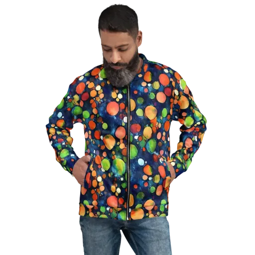 Midnight Orchard on a Bomber Jacket