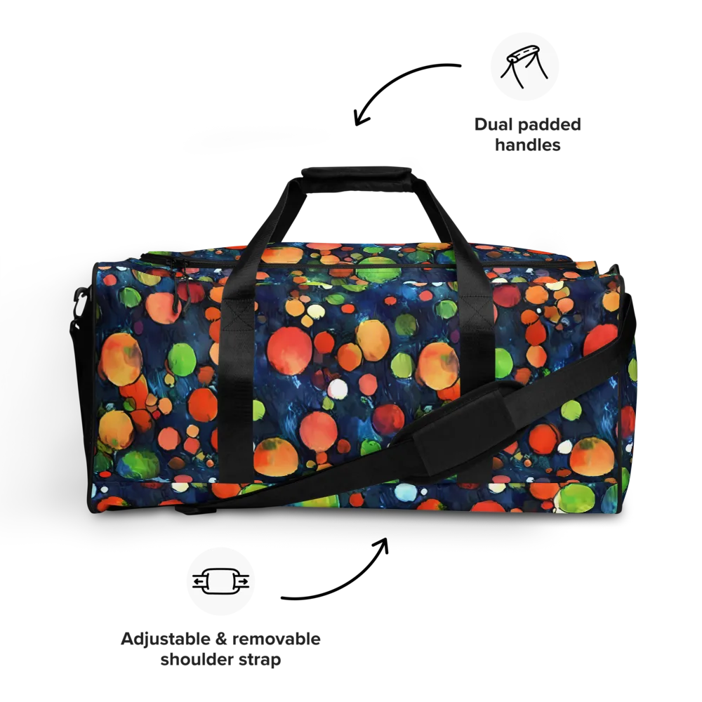 Midnight Orchard on Duffle Bag — Front
