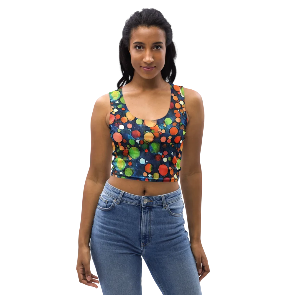 Midnight Orchard on Crop Top — Front