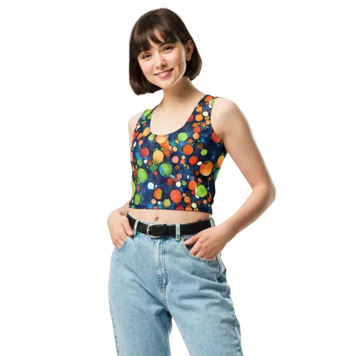 Midnight Orchard on a Crop Top