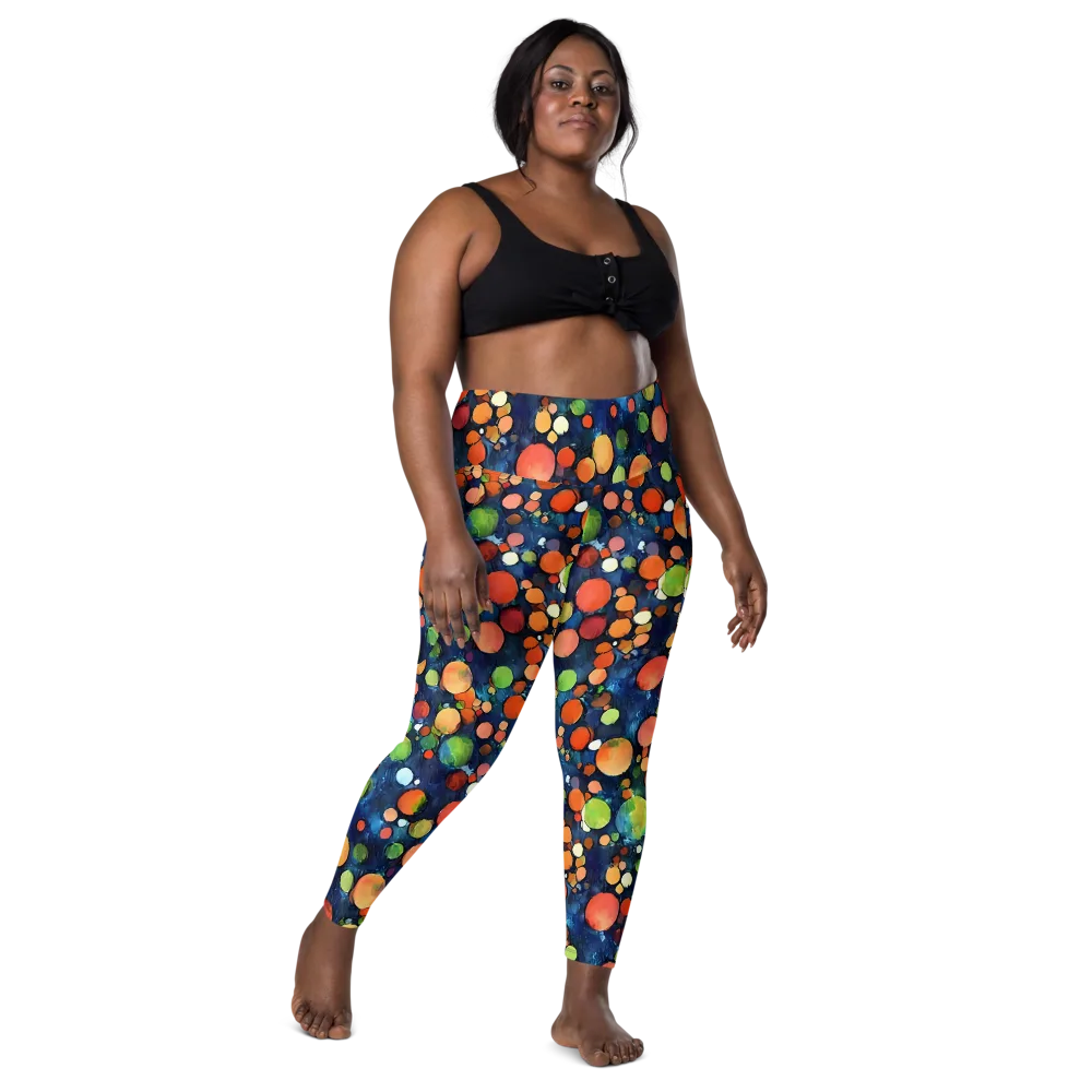 Midnight Orchard on Leggings with Pockets — Front