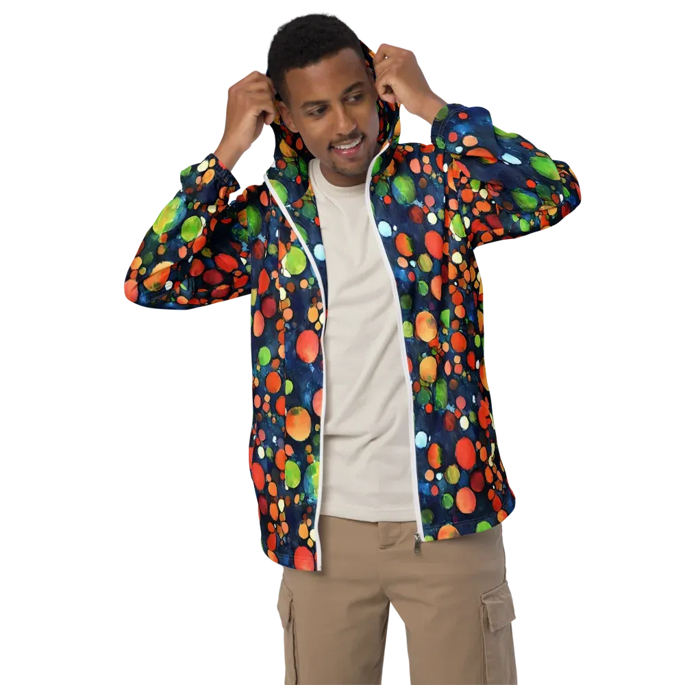 Midnight Orchard on Men's Windbreaker — Front