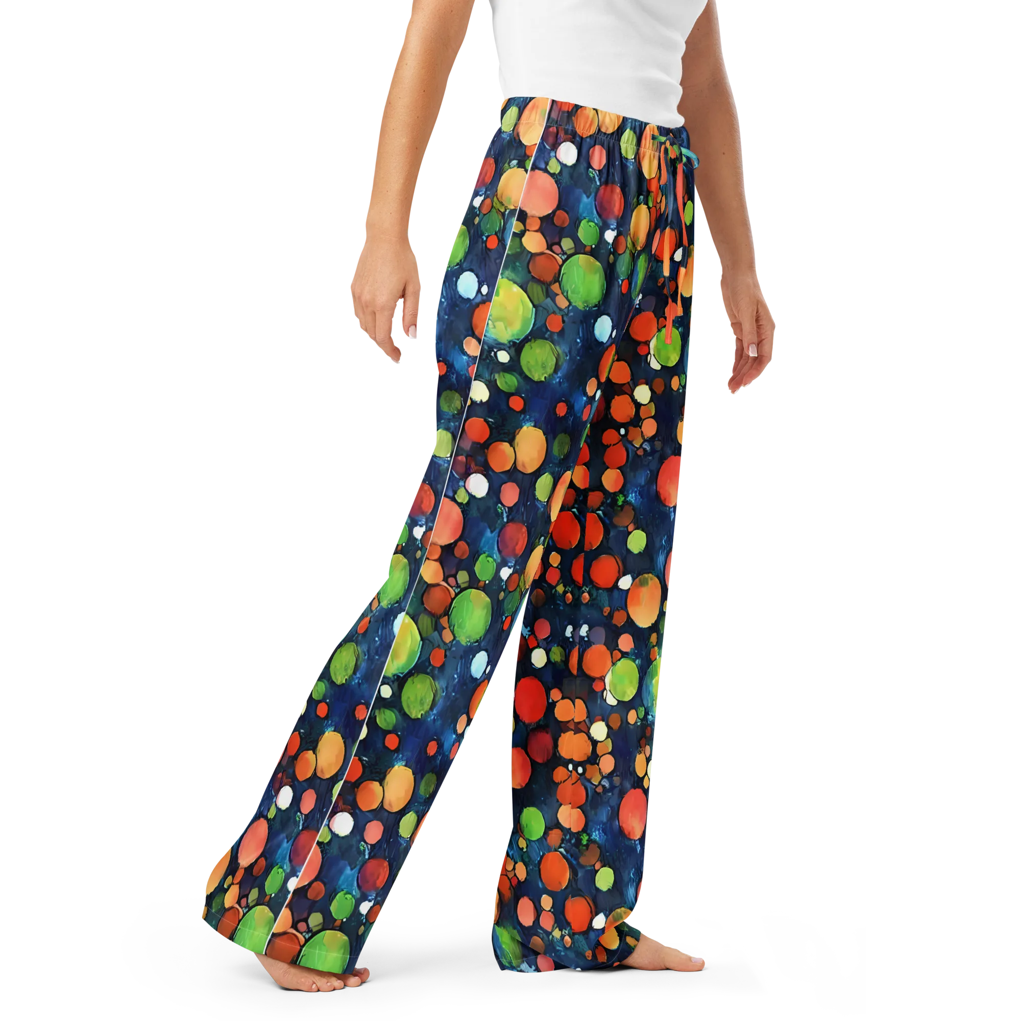 Midnight Orchard on Women's Pajama Pants — Right Front