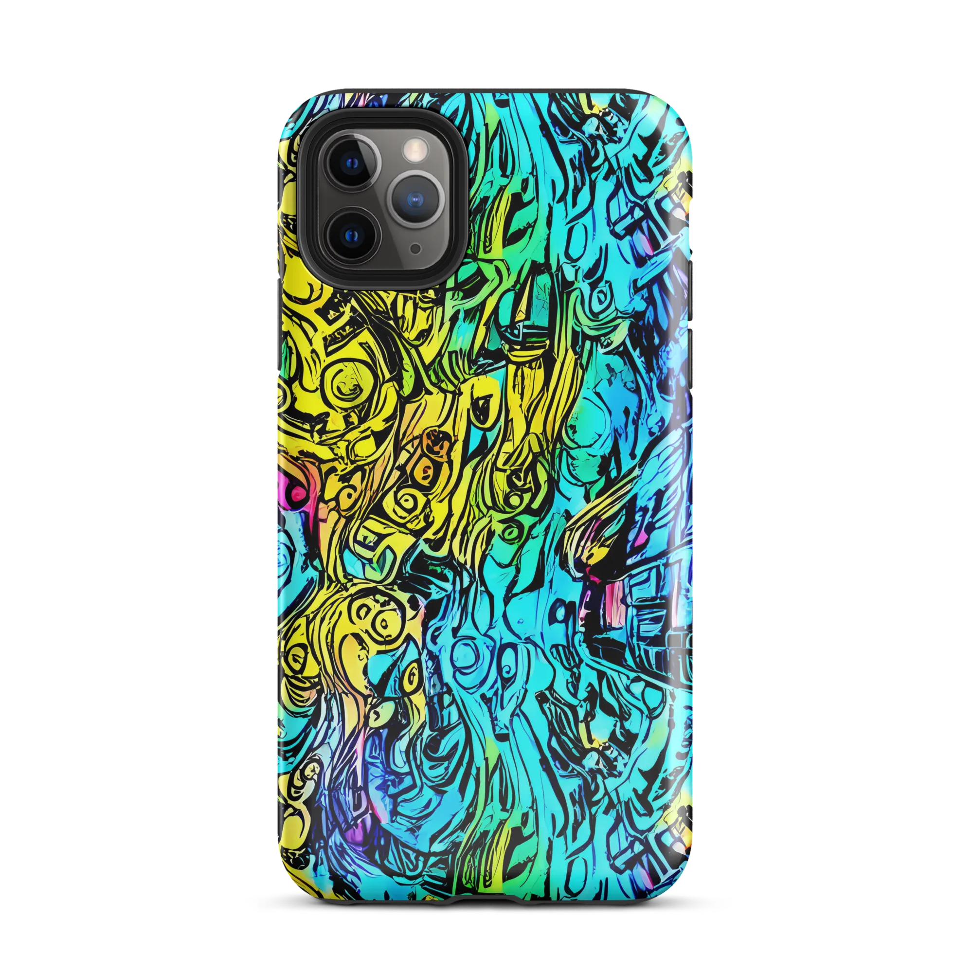 Cyan Frenzy on Tough Case for iPhone® — Front