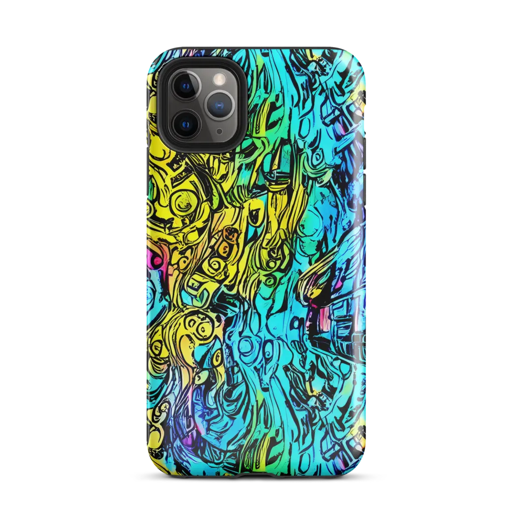 Cyan Frenzy on Tough Case for iPhone® — Front