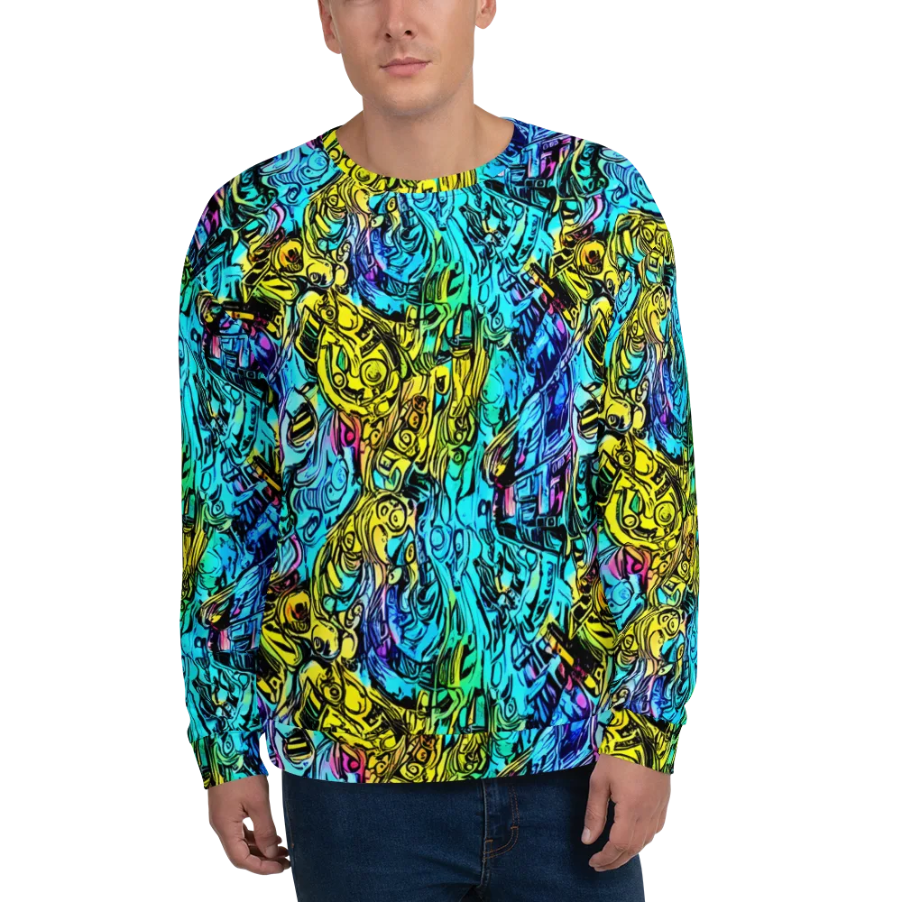 Cyan Frenzy on Sweatshirt — Front