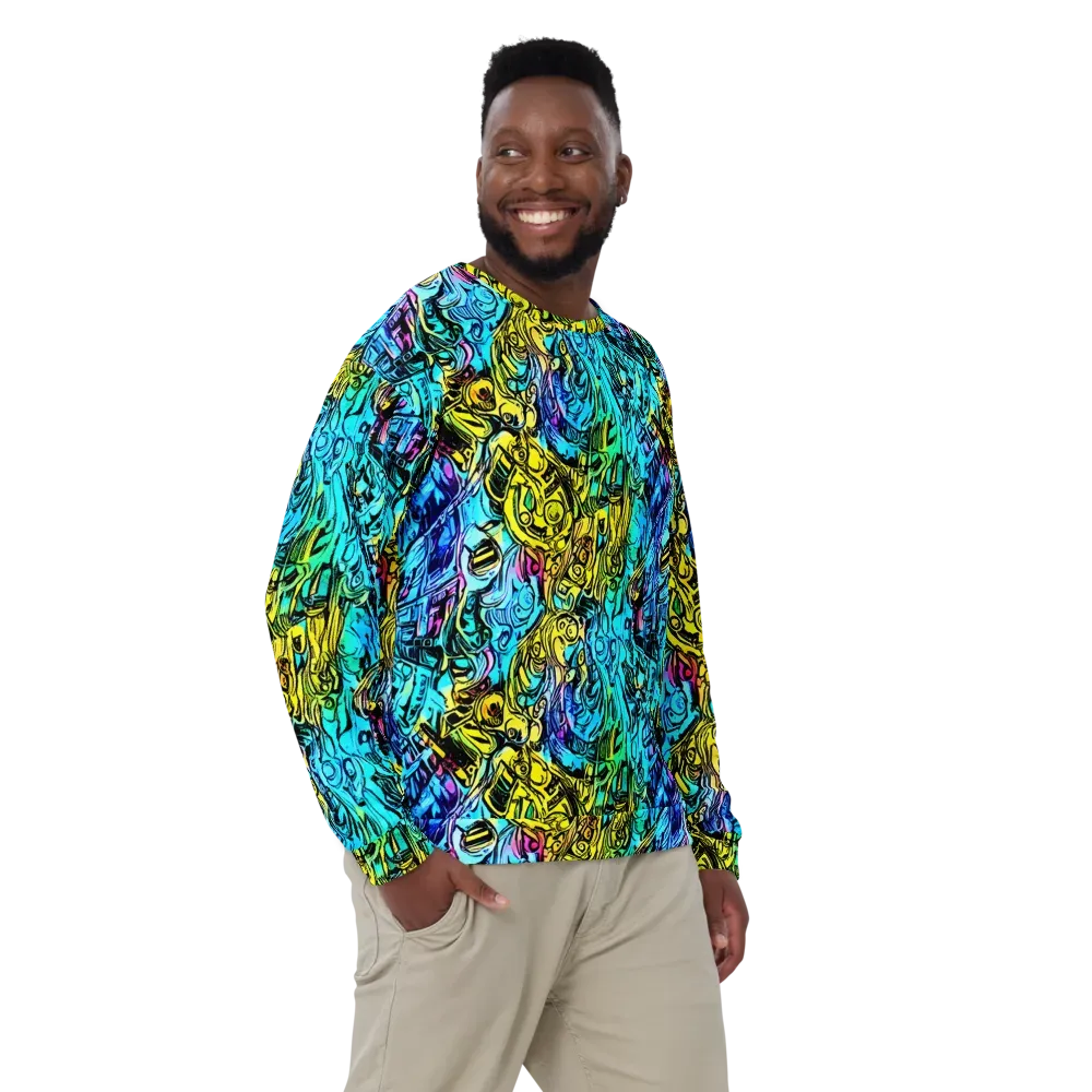 Cyan Frenzy on Sweatshirt — Front