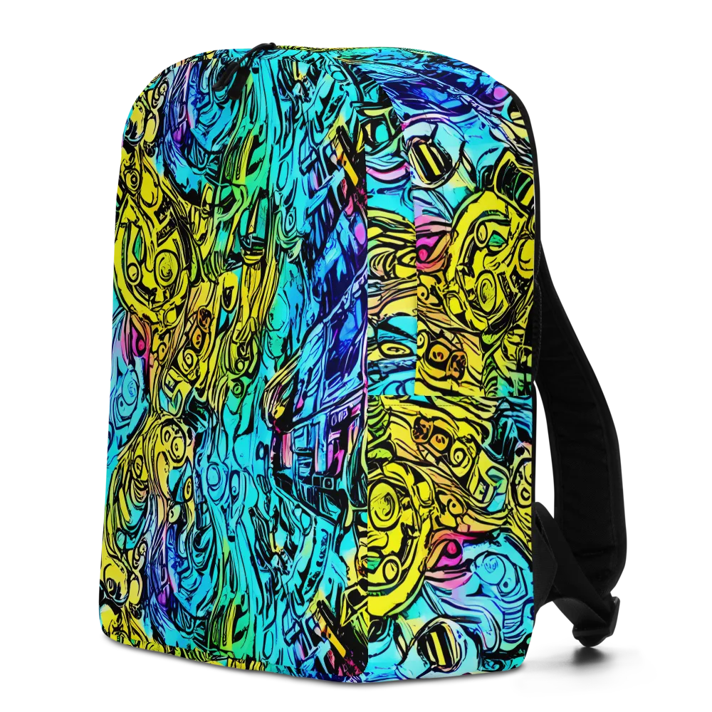 Cyan Frenzy on Minimalist Backpack — Left