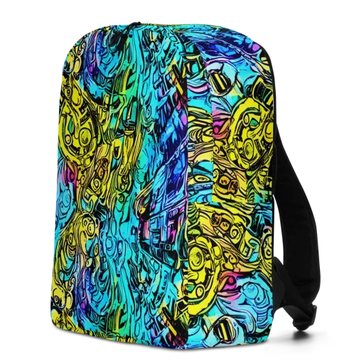 Cyan Frenzy on a Minimalist Backpack