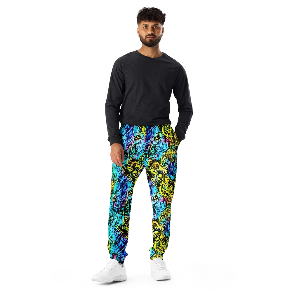 Cyan Frenzy on Men's Joggers — Front
