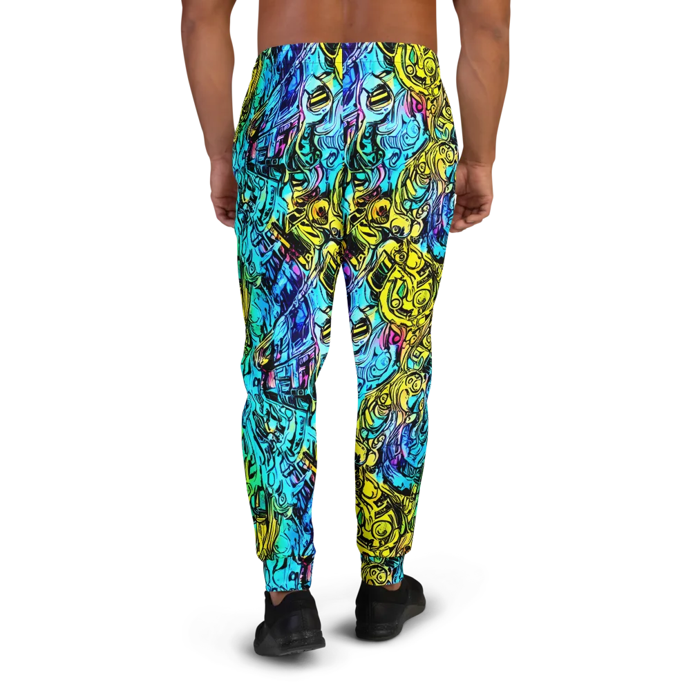 Cyan Frenzy on Men's Joggers — Back