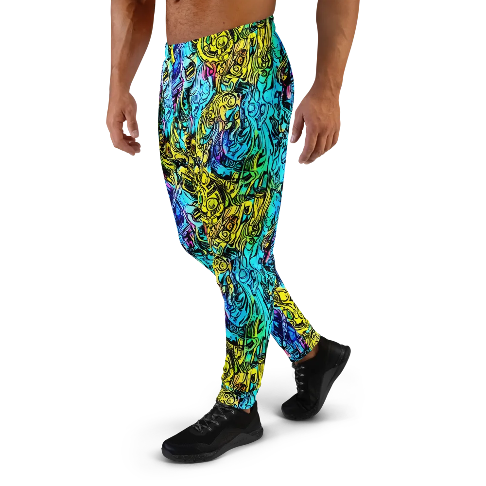 Cyan Frenzy on Men's Joggers — Left