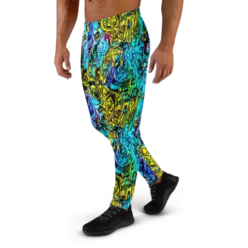 Cyan Frenzy on a Men's Joggers
