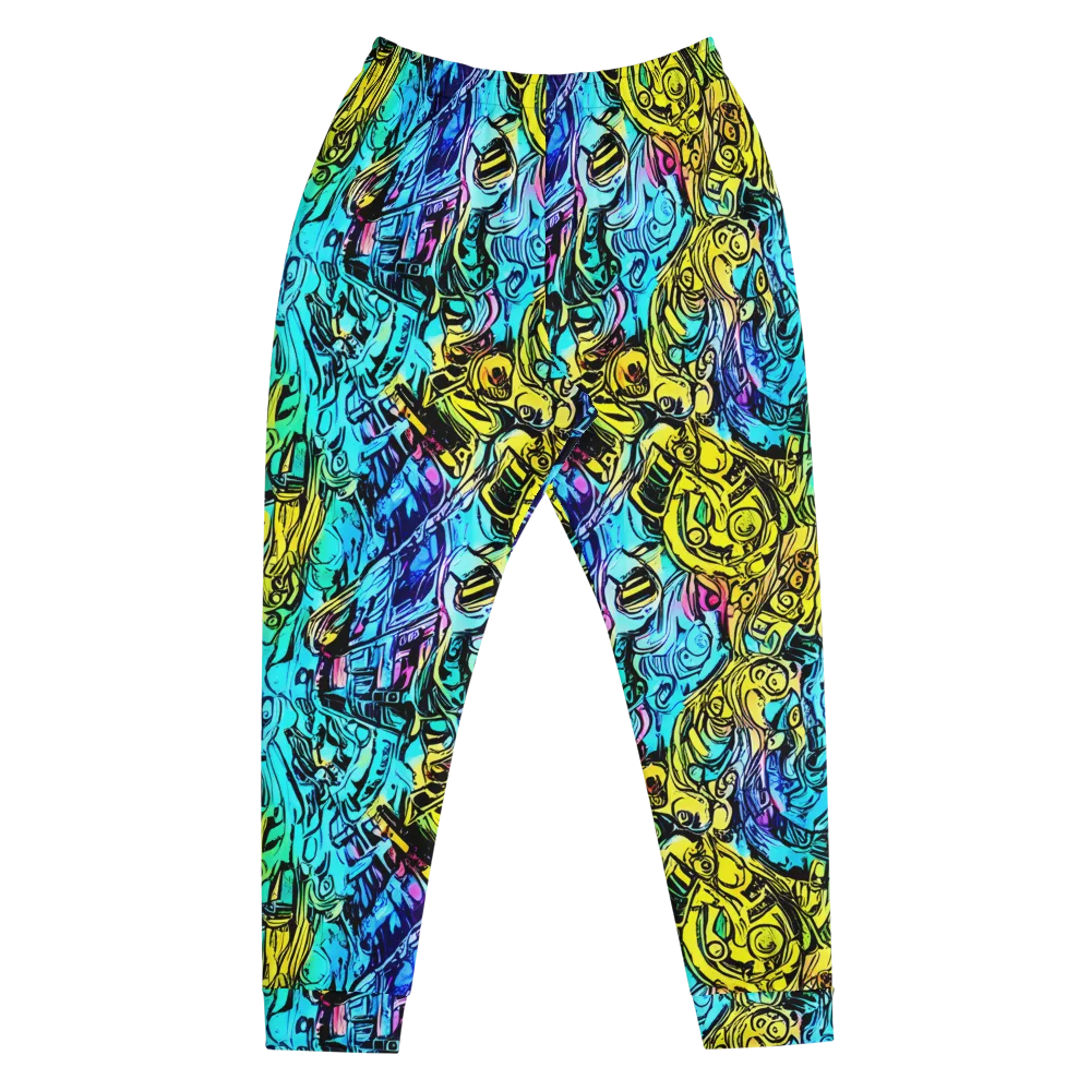 Cyan Frenzy on Men's Joggers — Front