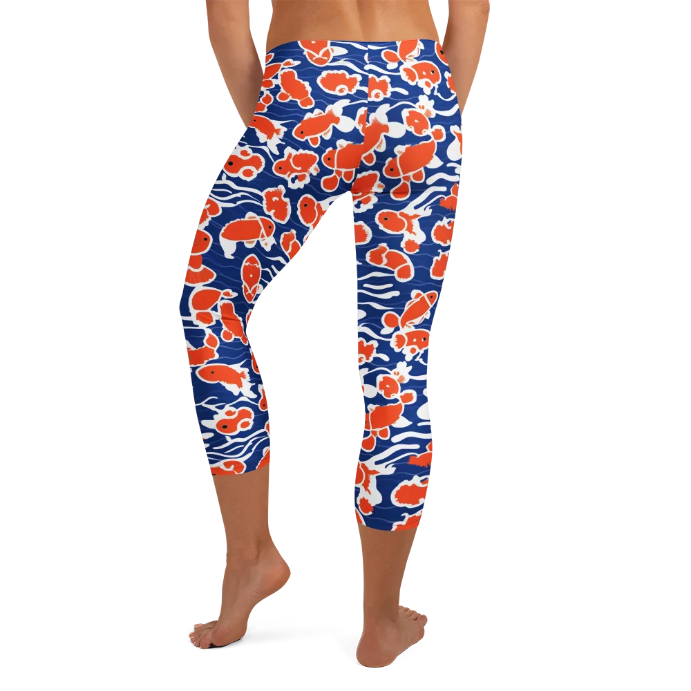 Crimson Current on Capri Leggings — Back