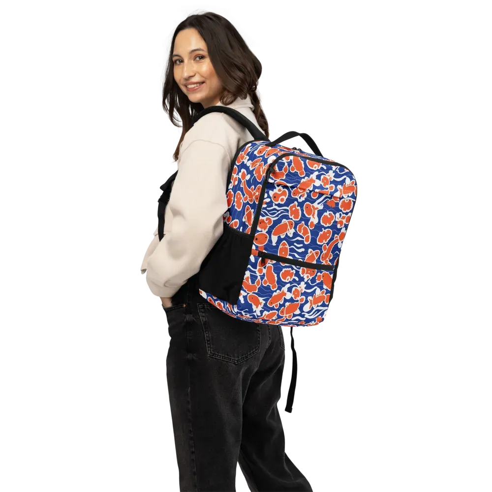 Crimson Current on Utility Backpack — Back