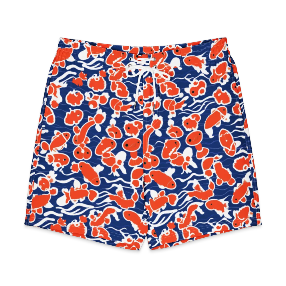 Crimson Current on Men's Board Shorts — Front