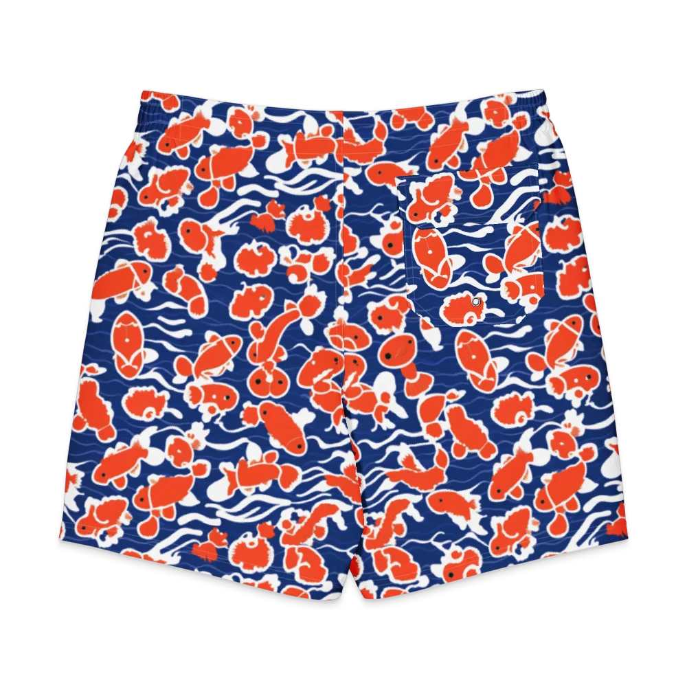 Crimson Current on Men's Board Shorts — Back
