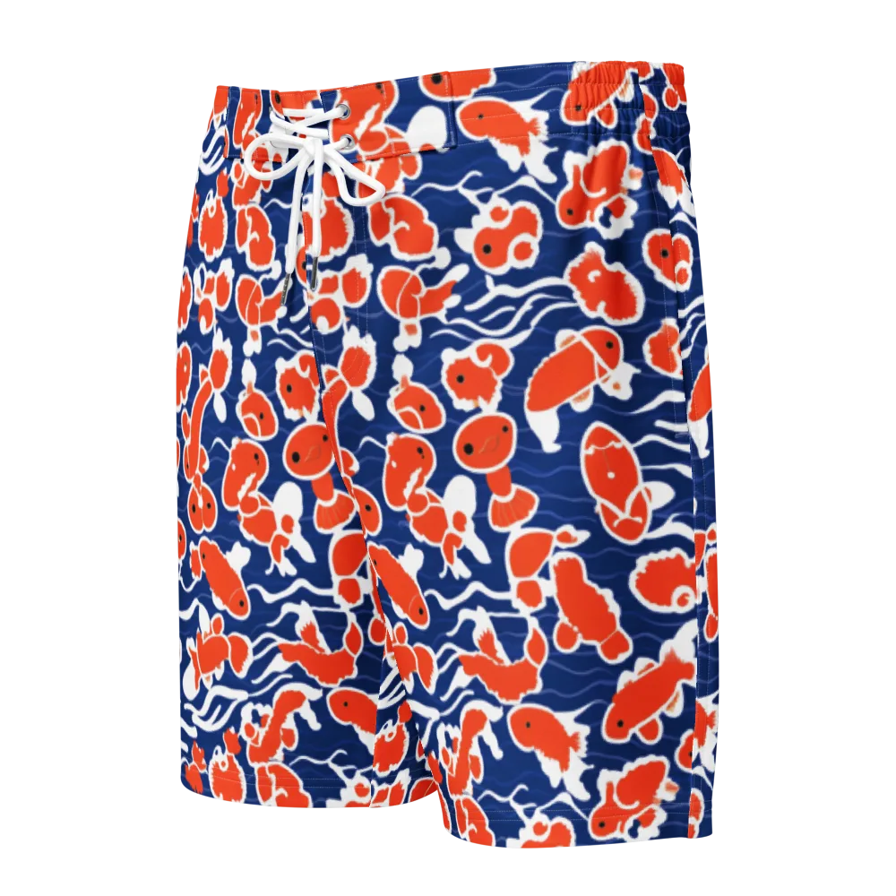 Crimson Current on Men's Board Shorts — Front