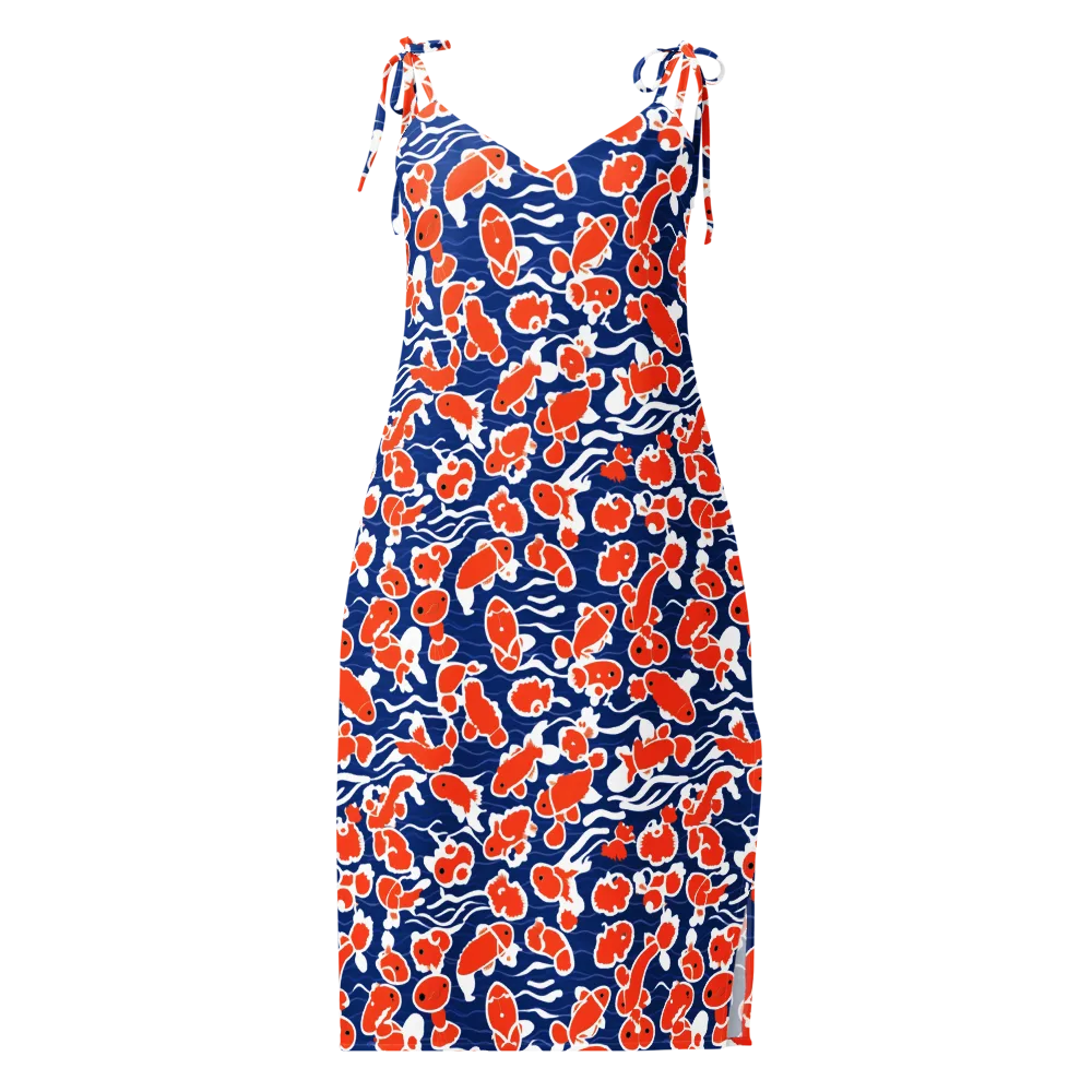 Crimson Current on Slip Dress — Front