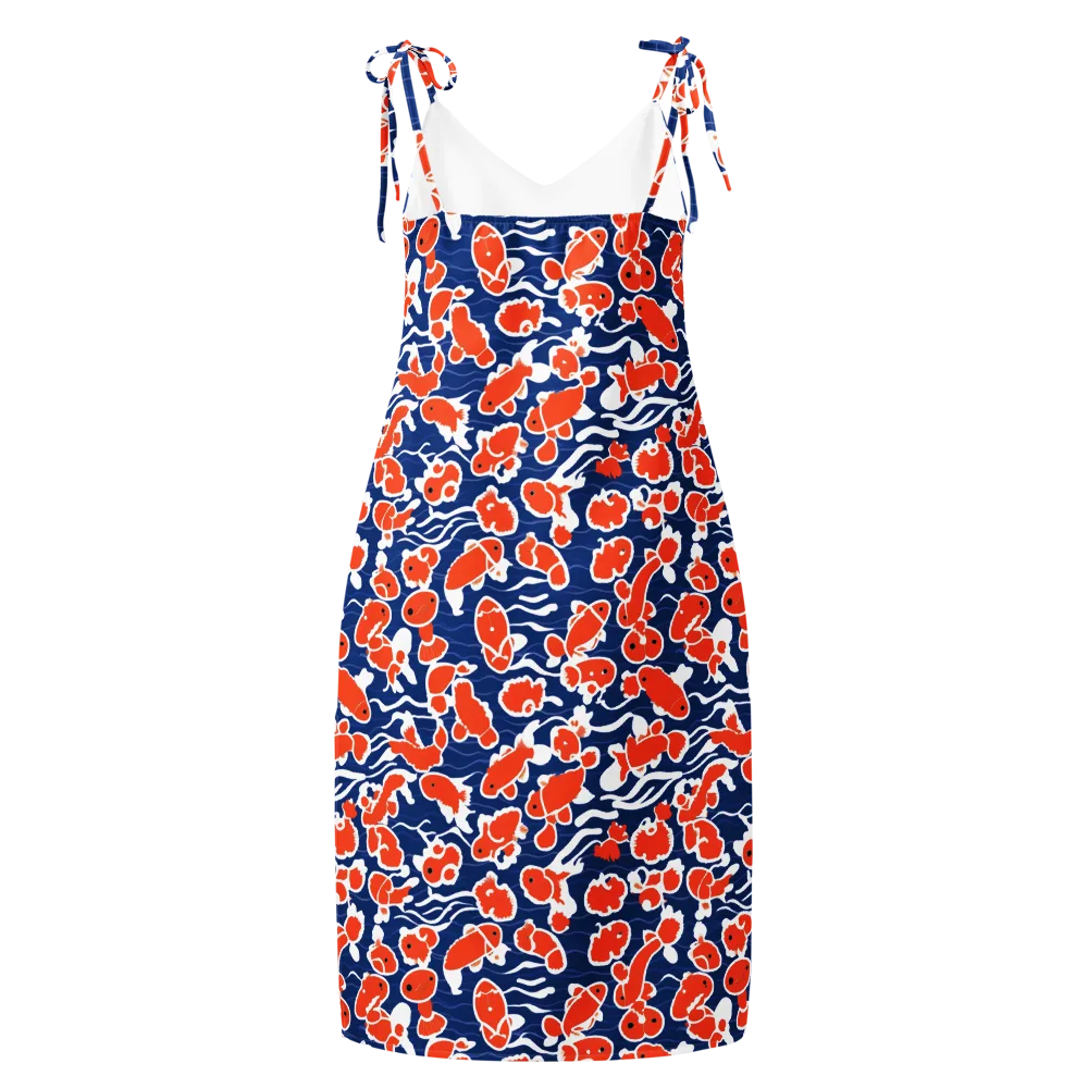 Crimson Current on Slip Dress — Back