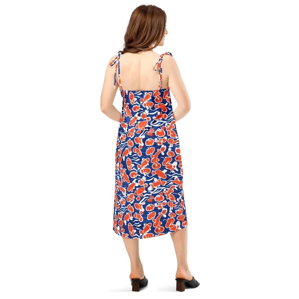 Crimson Current on Slip Dress — Back