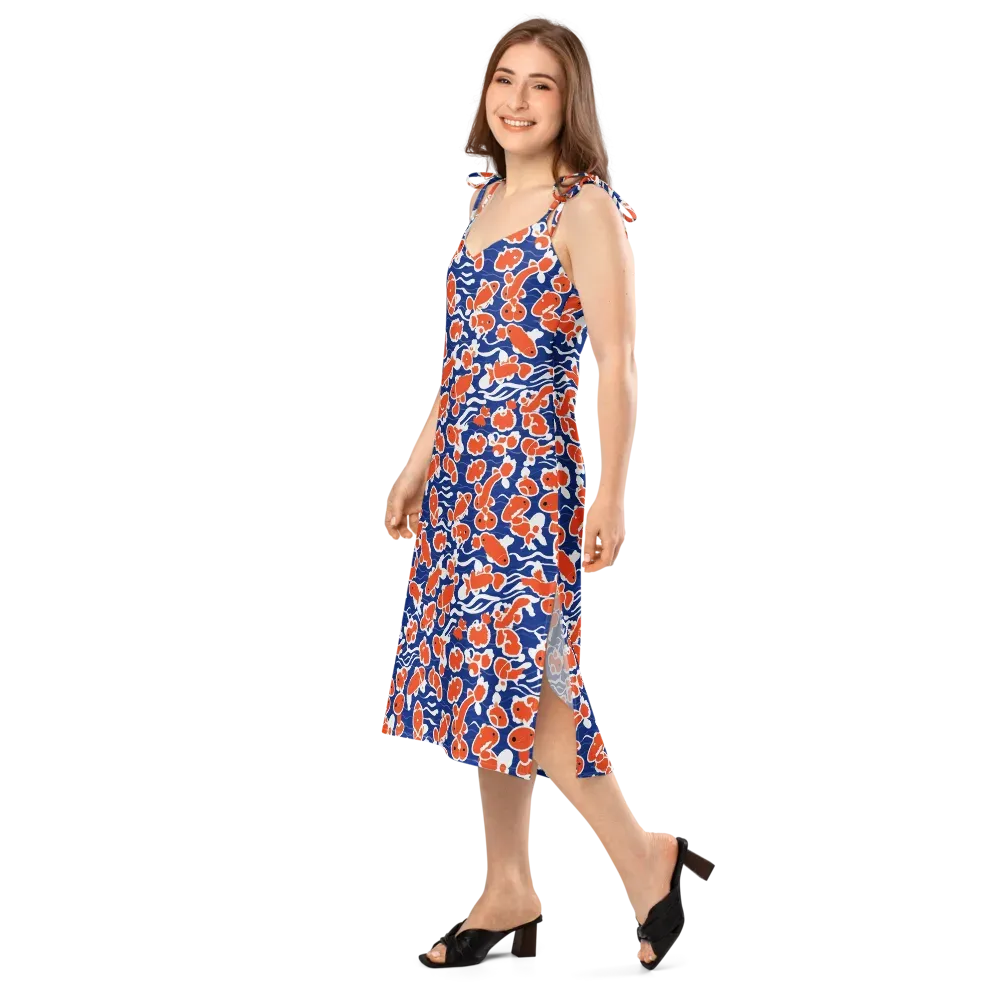 Crimson Current on Slip Dress — Left Front