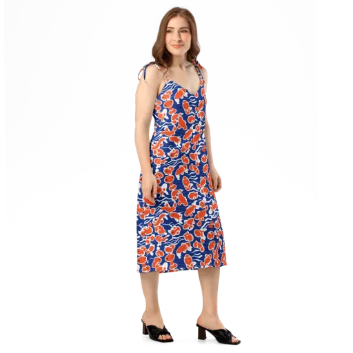 Crimson Current on a Slip Dress