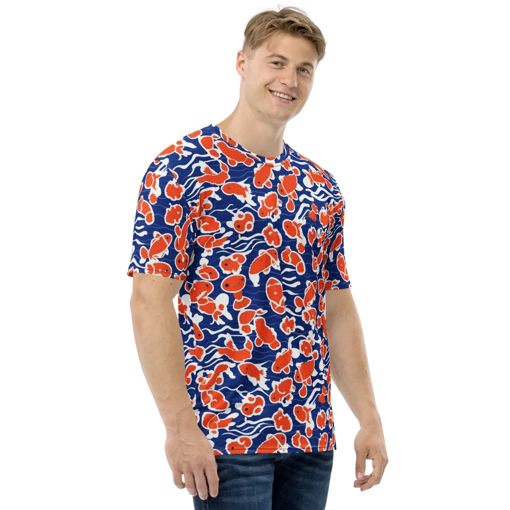 Crimson Current on Men's Crew Neck T-Shirt — Right