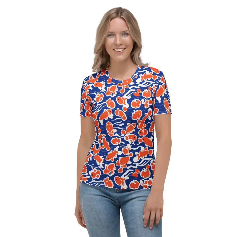 Crimson Current on Women's Crew Neck T-Shirt — Front
