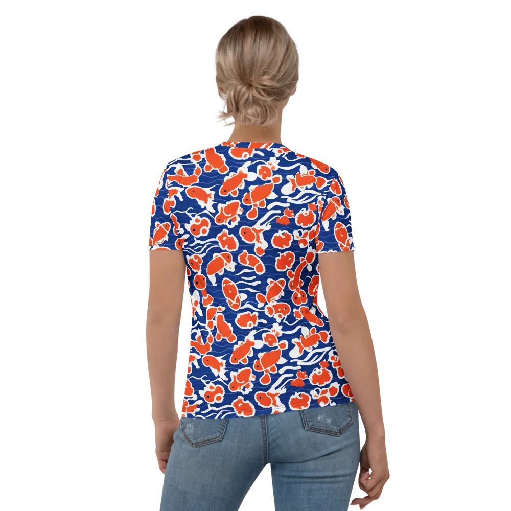 Crimson Current on Women's Crew Neck T-Shirt — Back