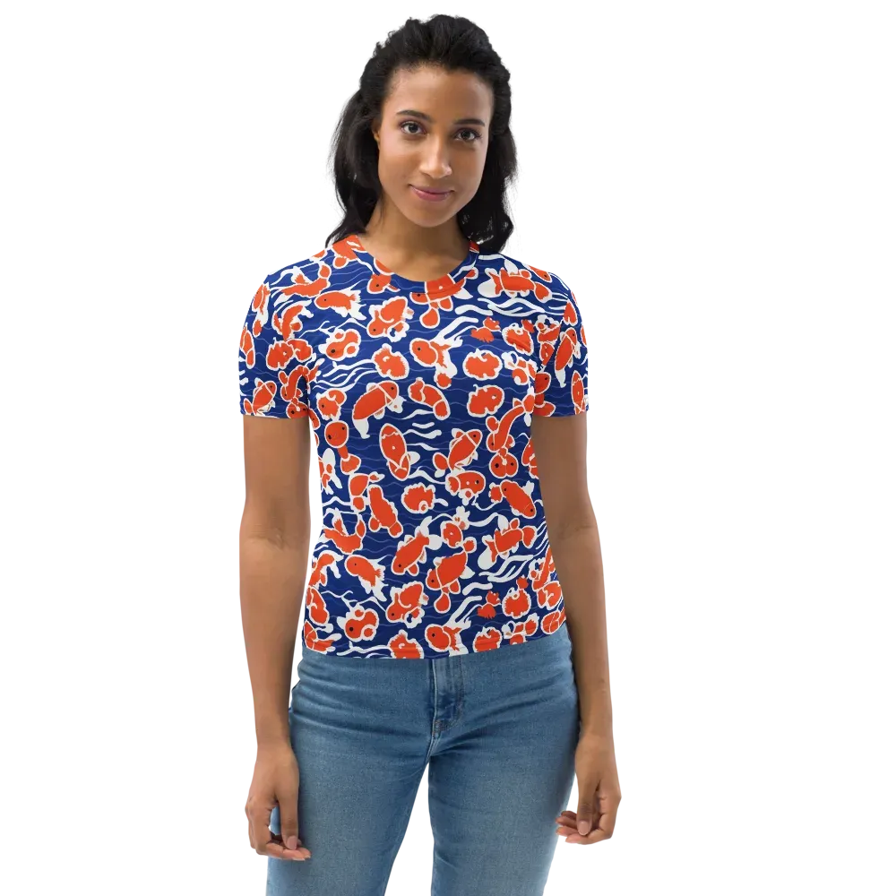Crimson Current on Women's Crew Neck T-Shirt — Front