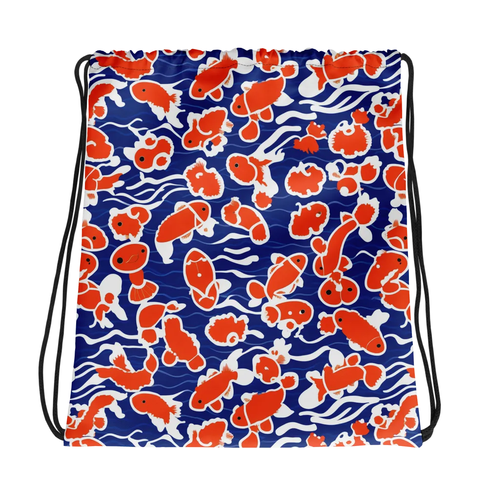 Crimson Current on Drawstring Bag — Photo