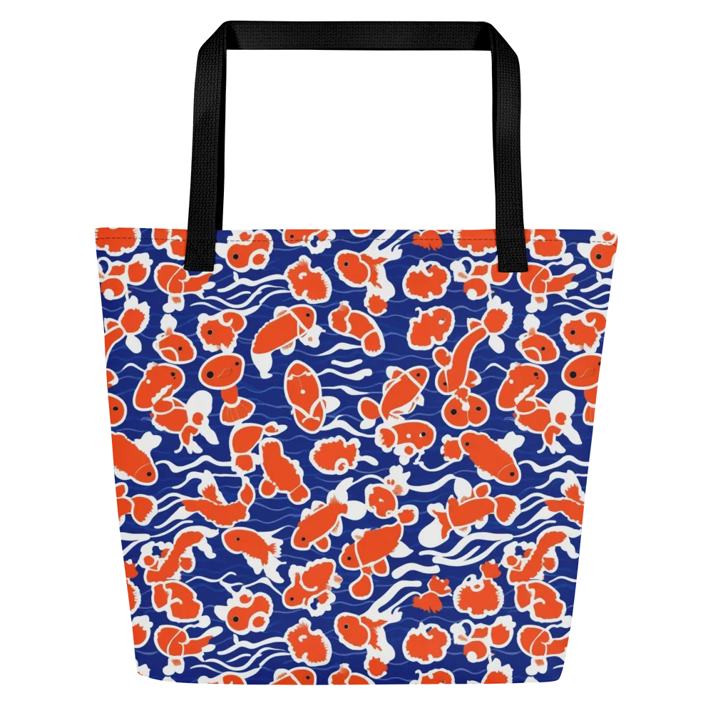 Crimson Current on Large Tote Bag W/ Pocket — Front