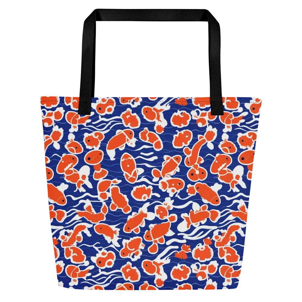 Crimson Current on Large Tote Bag W/ Pocket — Front