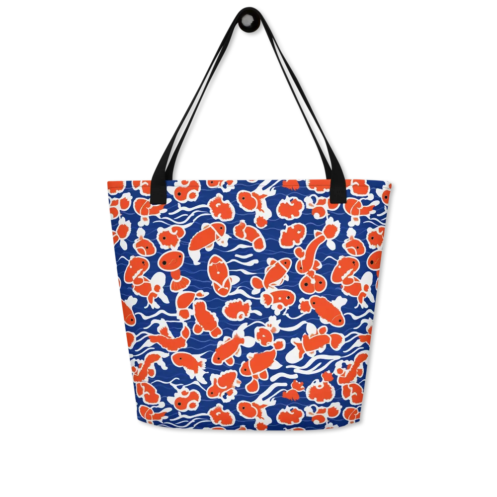 Crimson Current on Large Tote Bag W/ Pocket — Front
