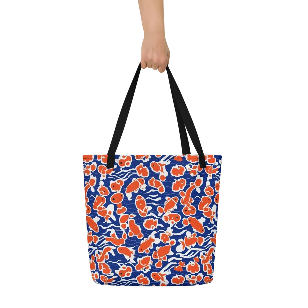 Crimson Current on Large Tote Bag W/ Pocket — Front