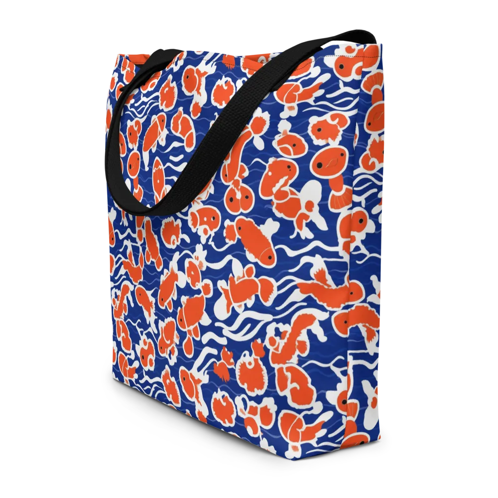 Crimson Current on Large Tote Bag W/ Pocket — Front
