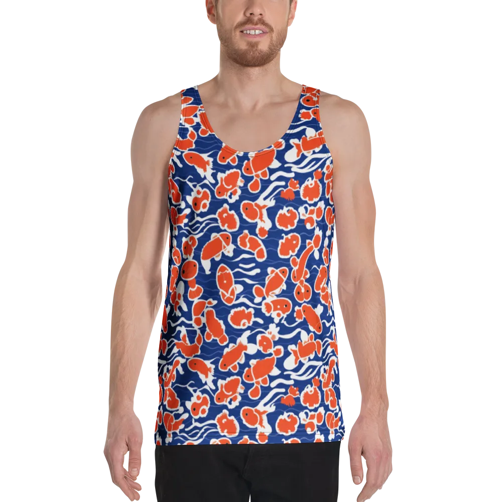 Crimson Current on Men's Tank Top — Front