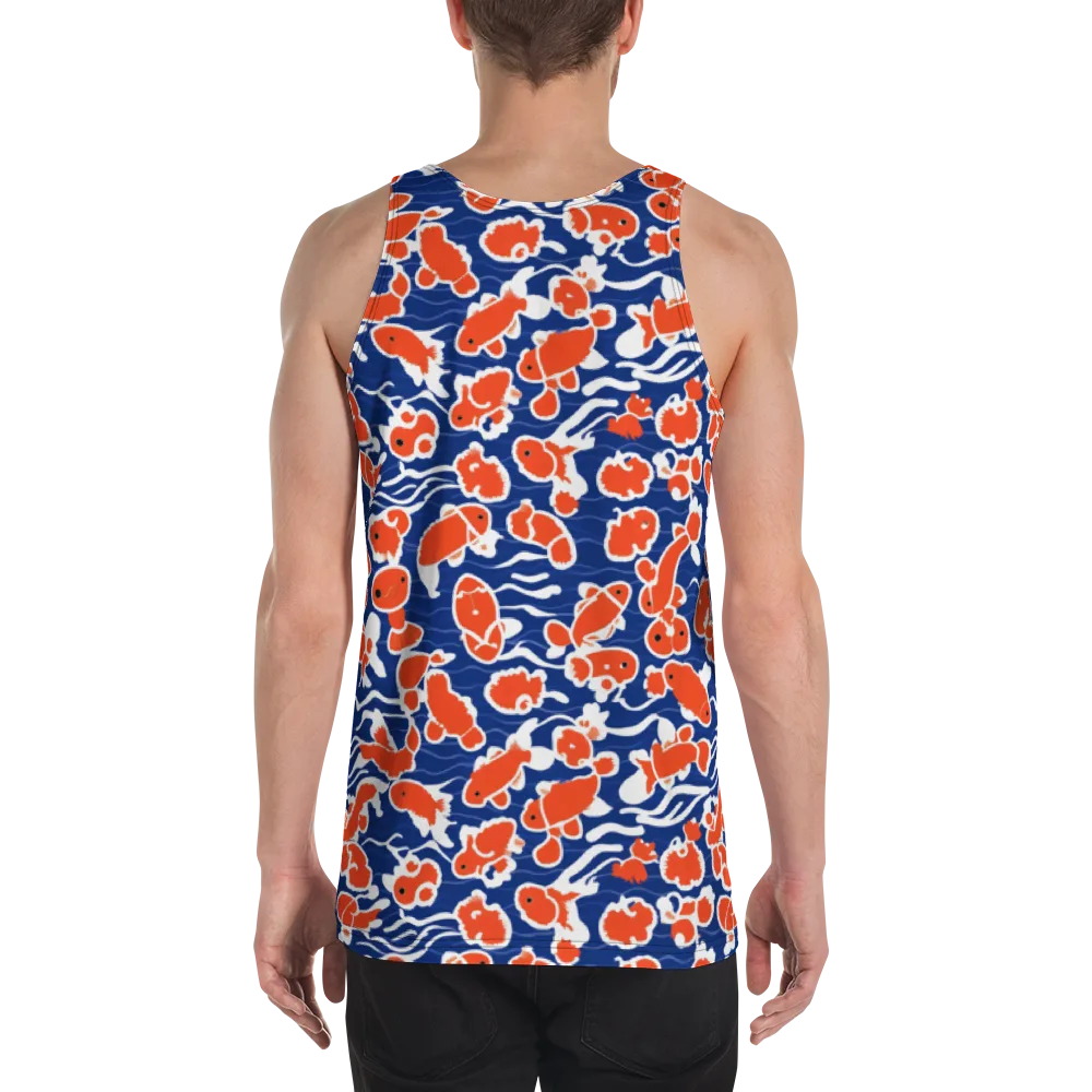 Crimson Current on Men's Tank Top — Back