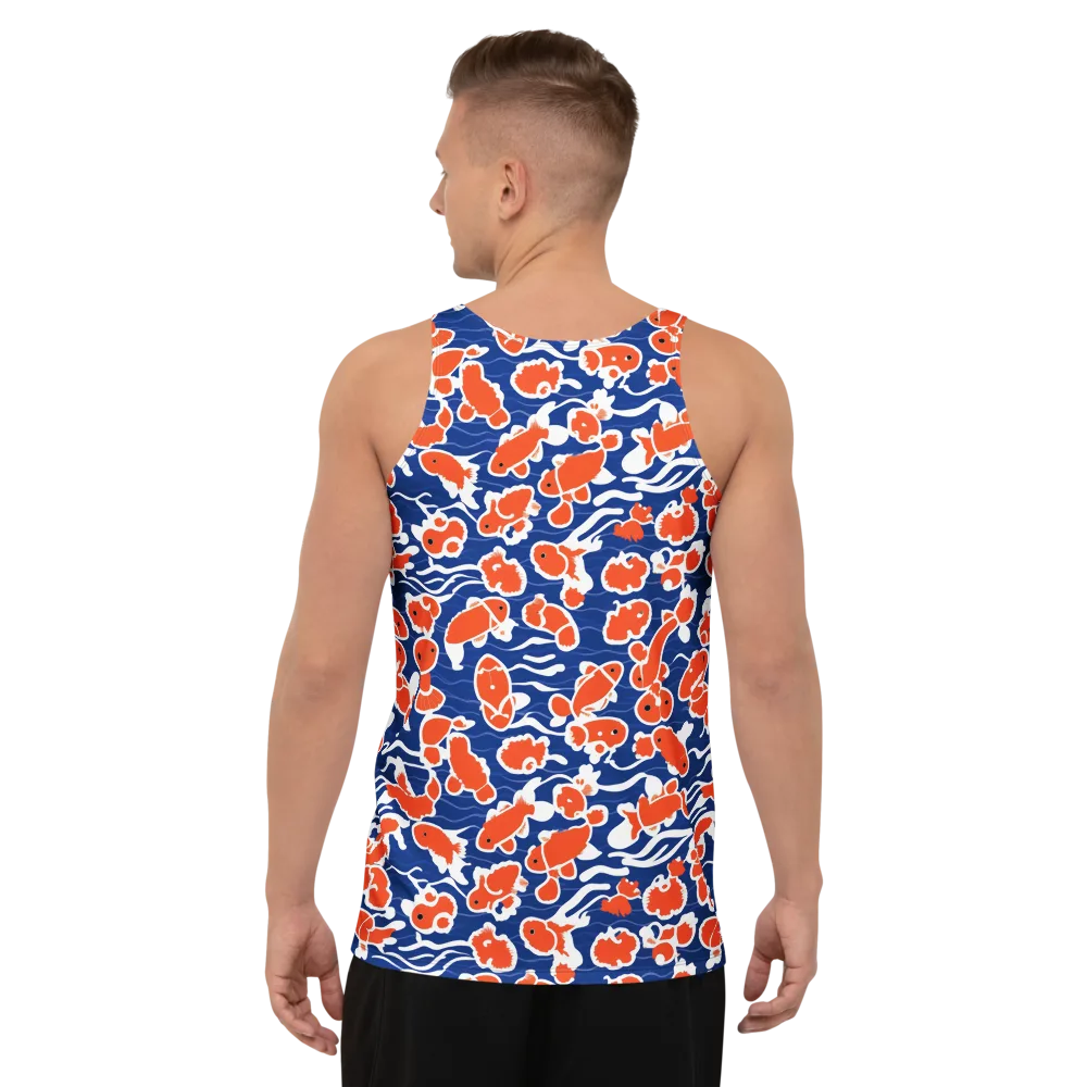 Crimson Current on Men's Tank Top — Back