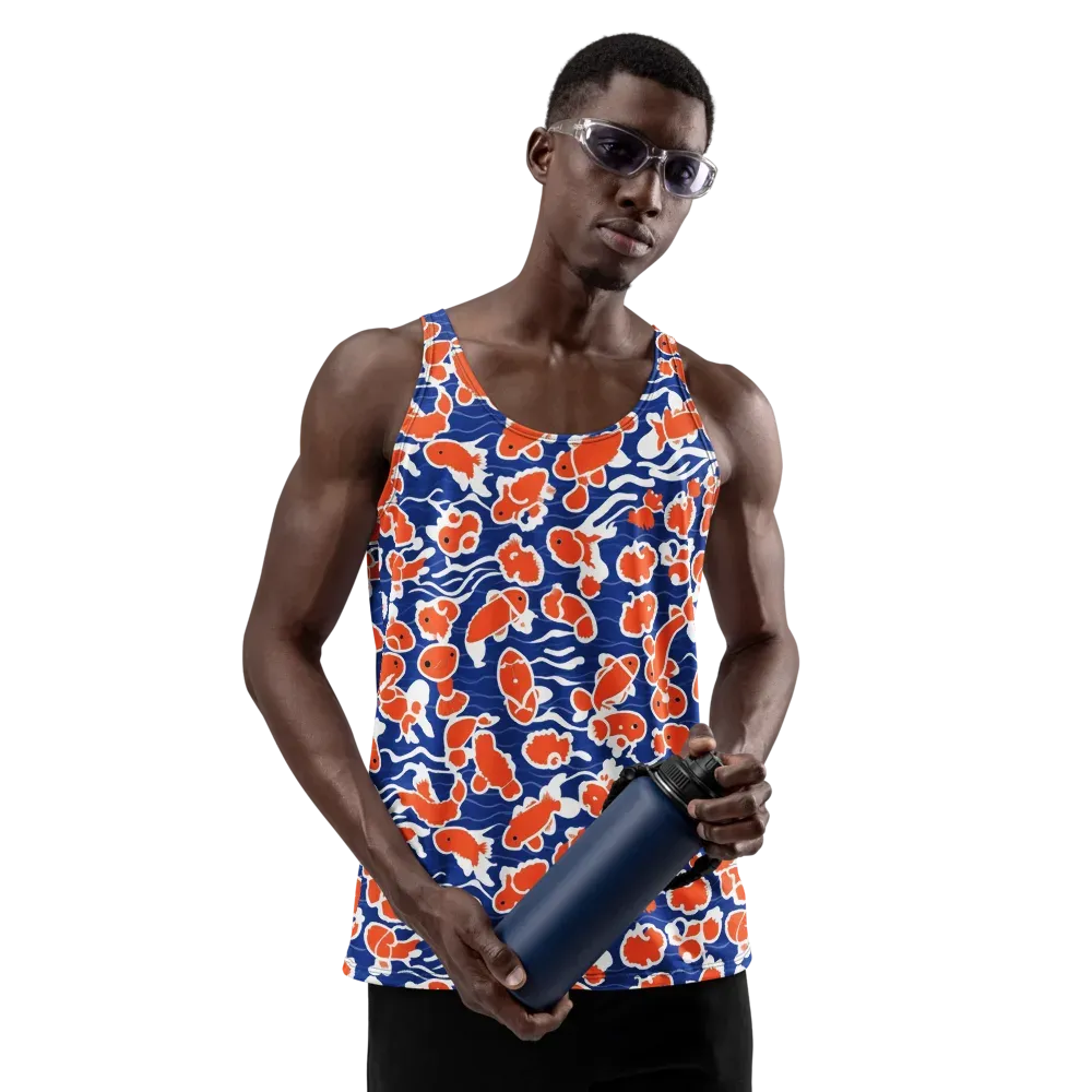 Crimson Current on Men's Tank Top — Front