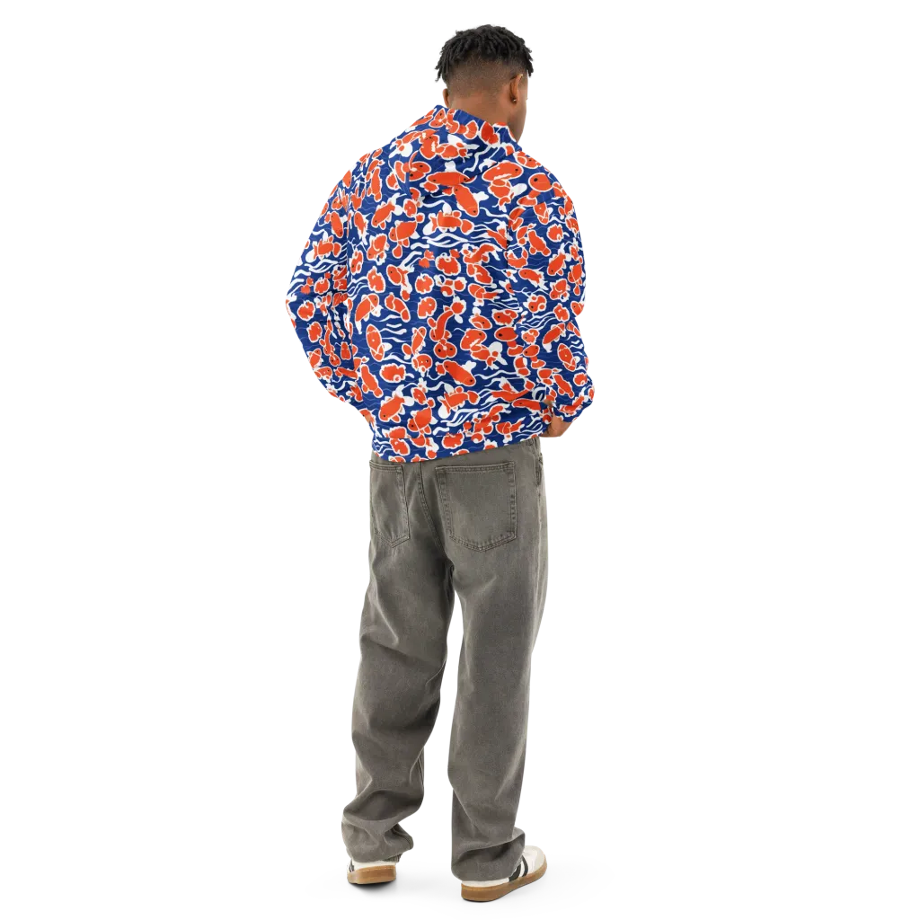 Crimson Current on Cotton Hoodie — Back