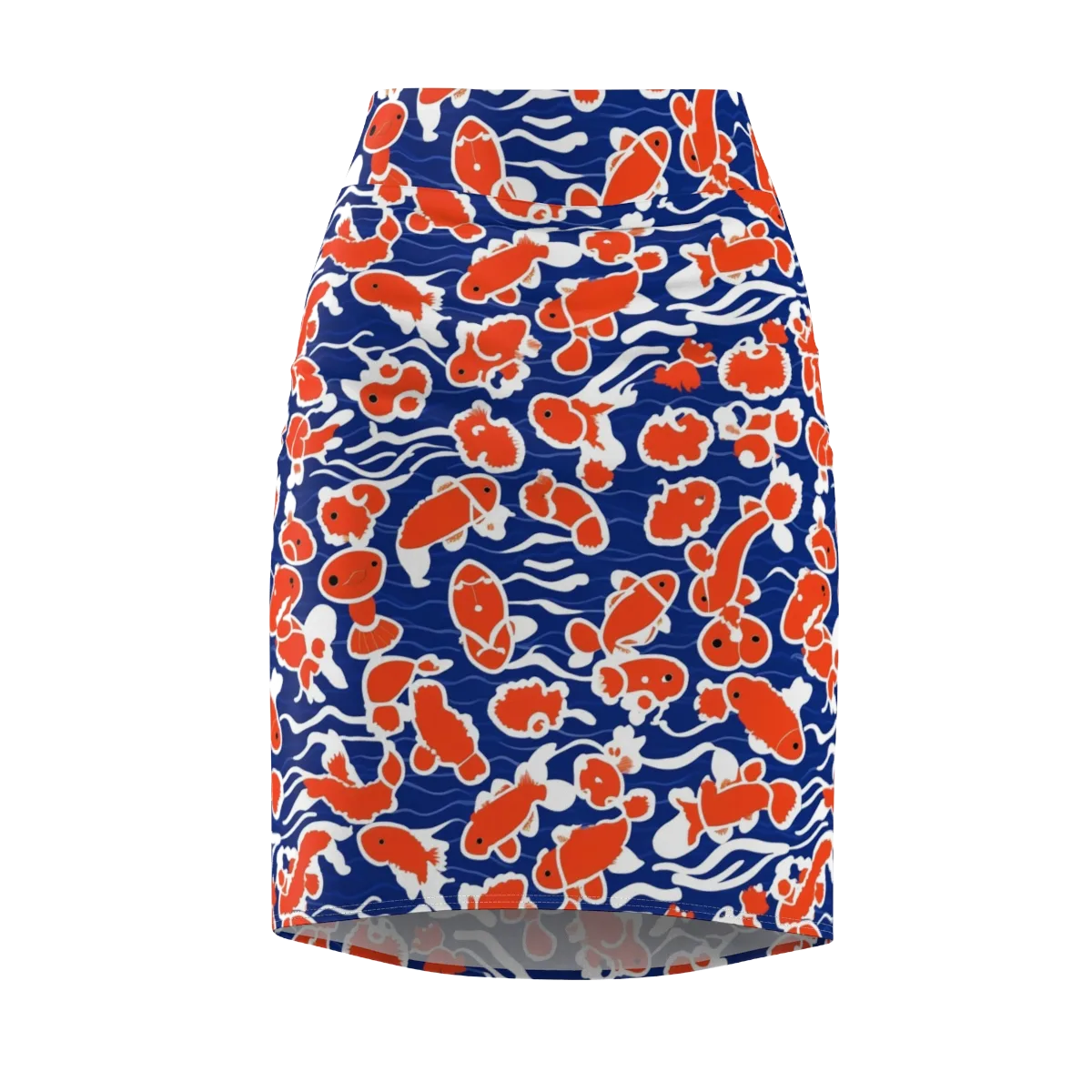 Crimson Current on Pencil Skirt — Front