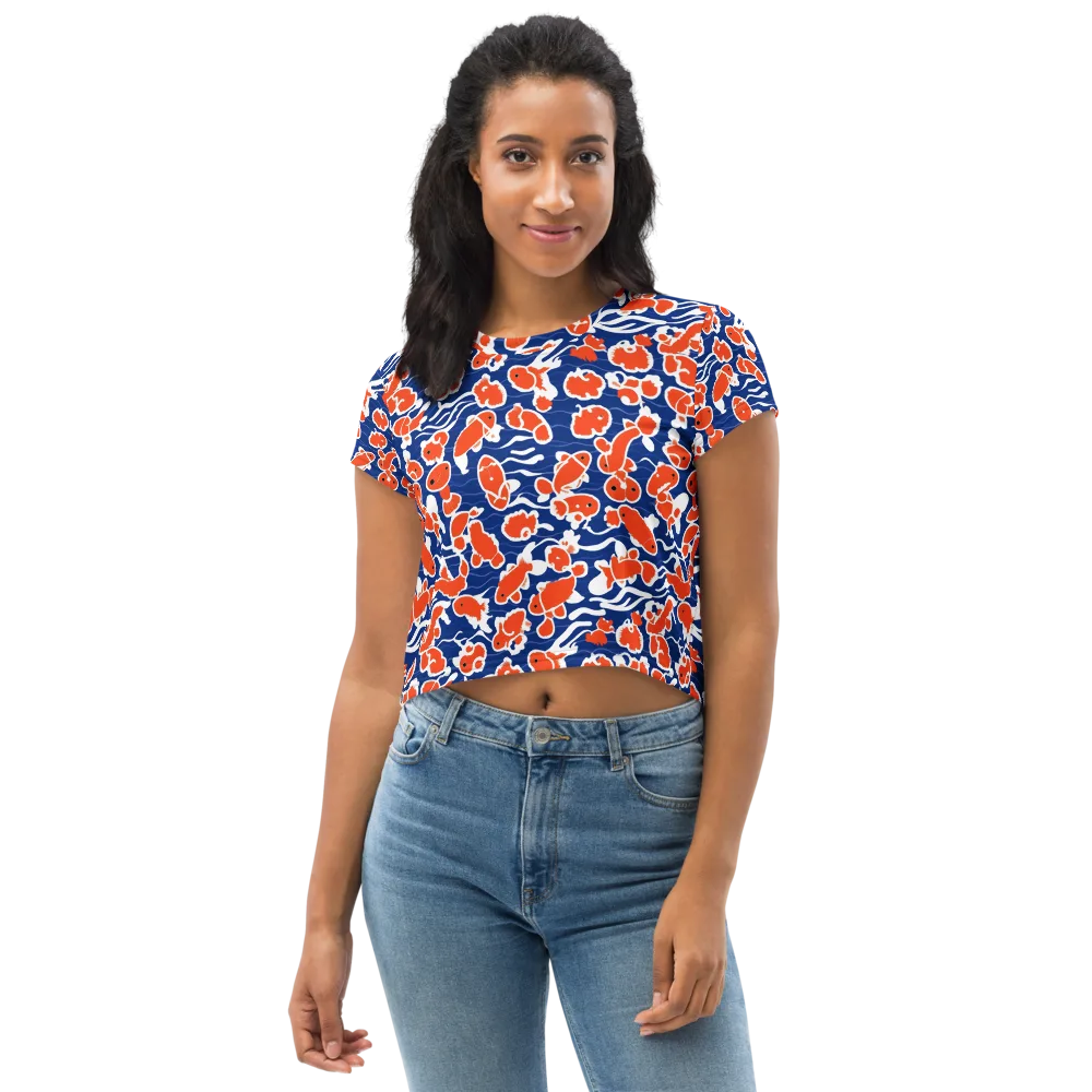 Crimson Current on Crop Tee — Front