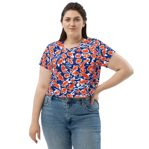Crimson Current on a Crop Tee