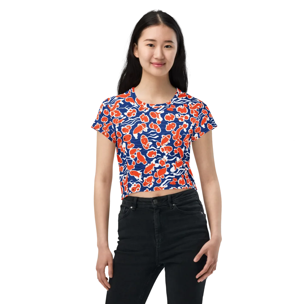 Crimson Current on Crop Tee — Front