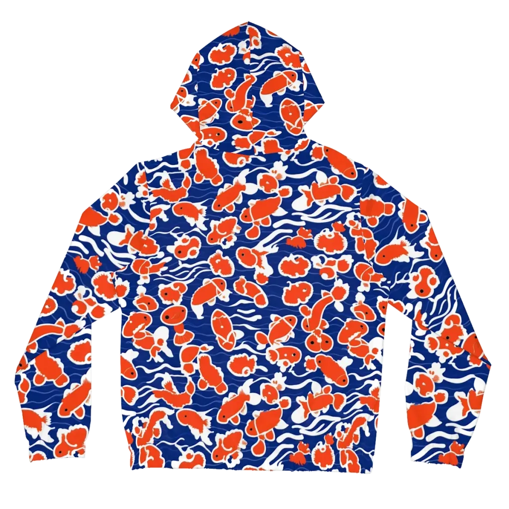 Crimson Current on Women's Full-Zip Hoodie — Back
